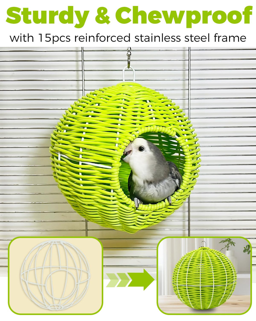 Jevnd washable breathable nest fabric enables easy cleaning and freshness.