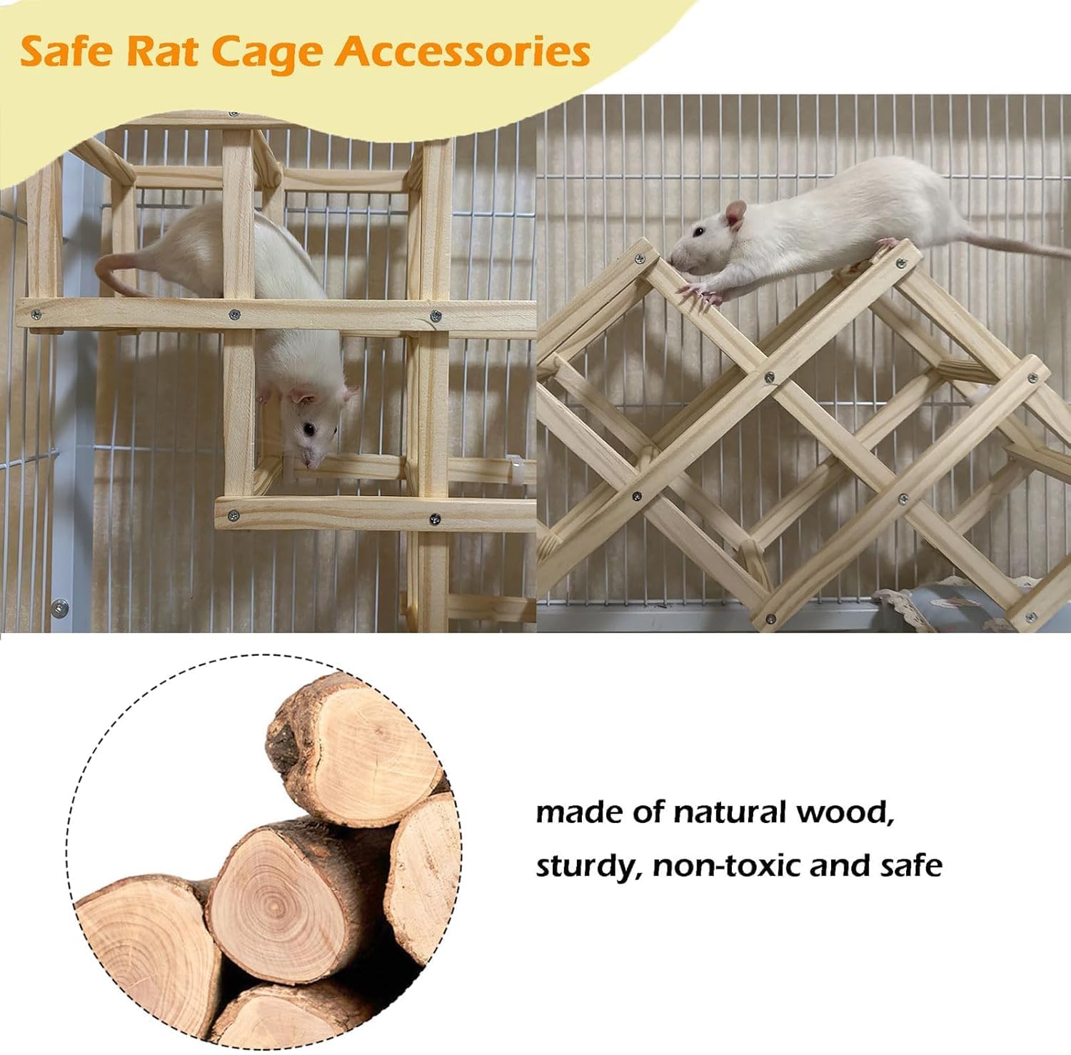 Jevnd wooden rat toy closeup highlights natural wood and safe construction.