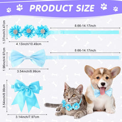Jexine adjustable collar bows ensure comfy fit during walks and playtime.