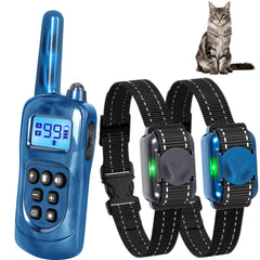 Jeyihka Cat Shock 2 Collars in blue and grey for lightweight daily wear.