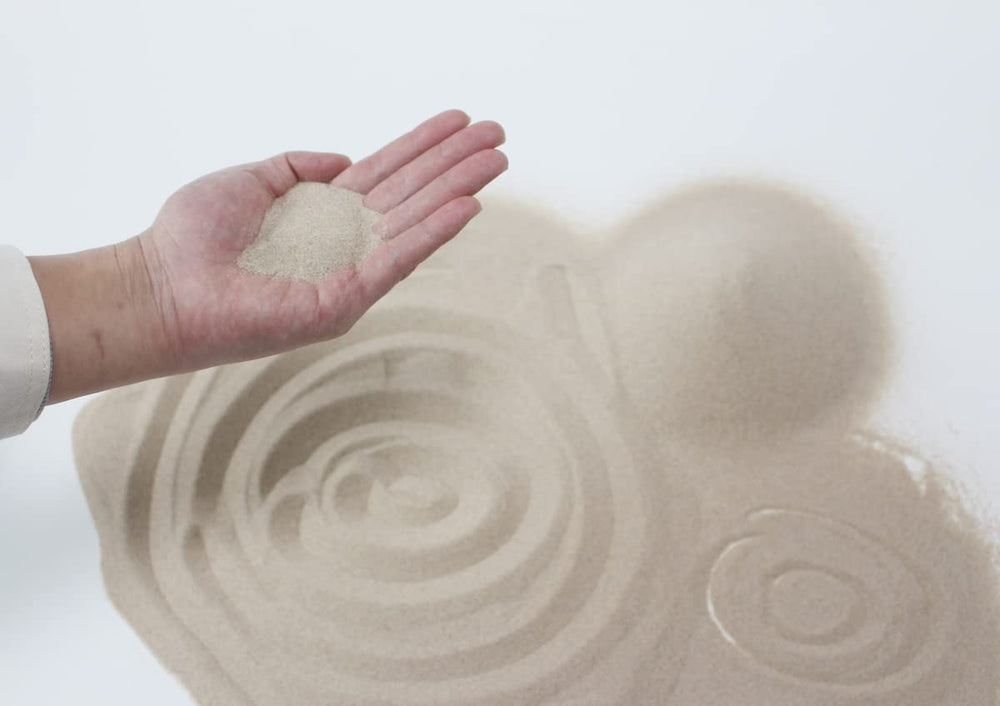 JFWOD sand encourages easy cleanup after baths in a dry tub.
