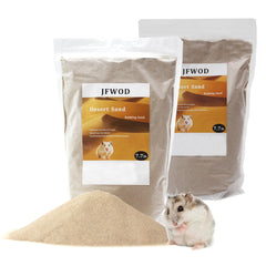 JFWOD hamster bath sand two-bag package ready for use, clean and dust-free.