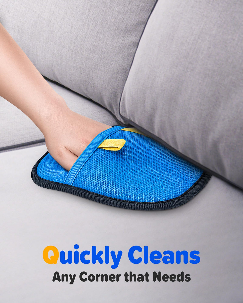 Soft skin-friendly material in blue for comfortable grooming