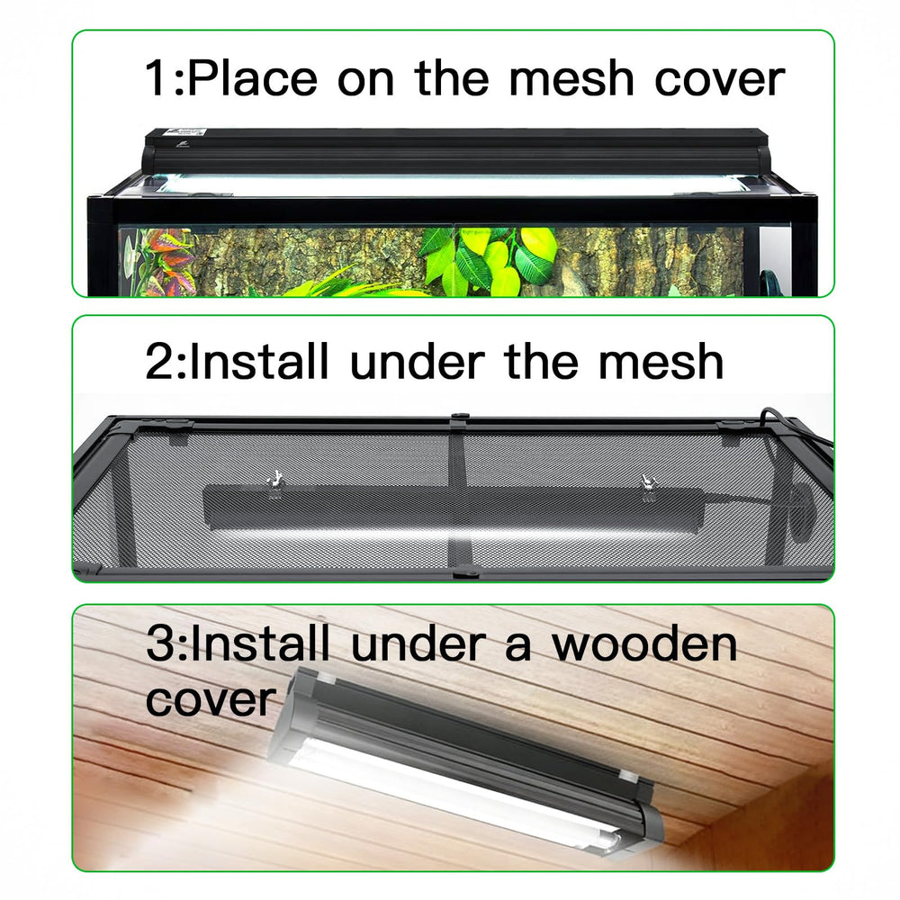 JHGKEGKE durable aluminum construction for long lasting reptile lighting
