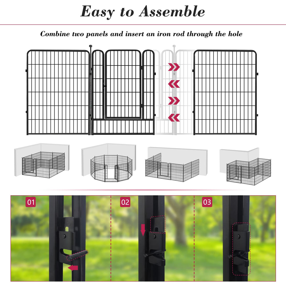 Jhsomdr modular dog playpen easy assembly for flexible shapes