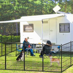 Jhsomdr heavy duty metal dog playpen resists rust for outdoor use