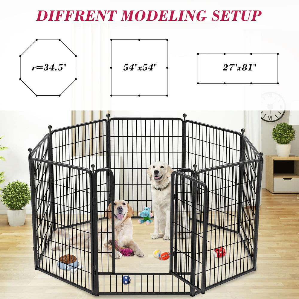Jhsomdr dog playpen with quick expansion by adding panels