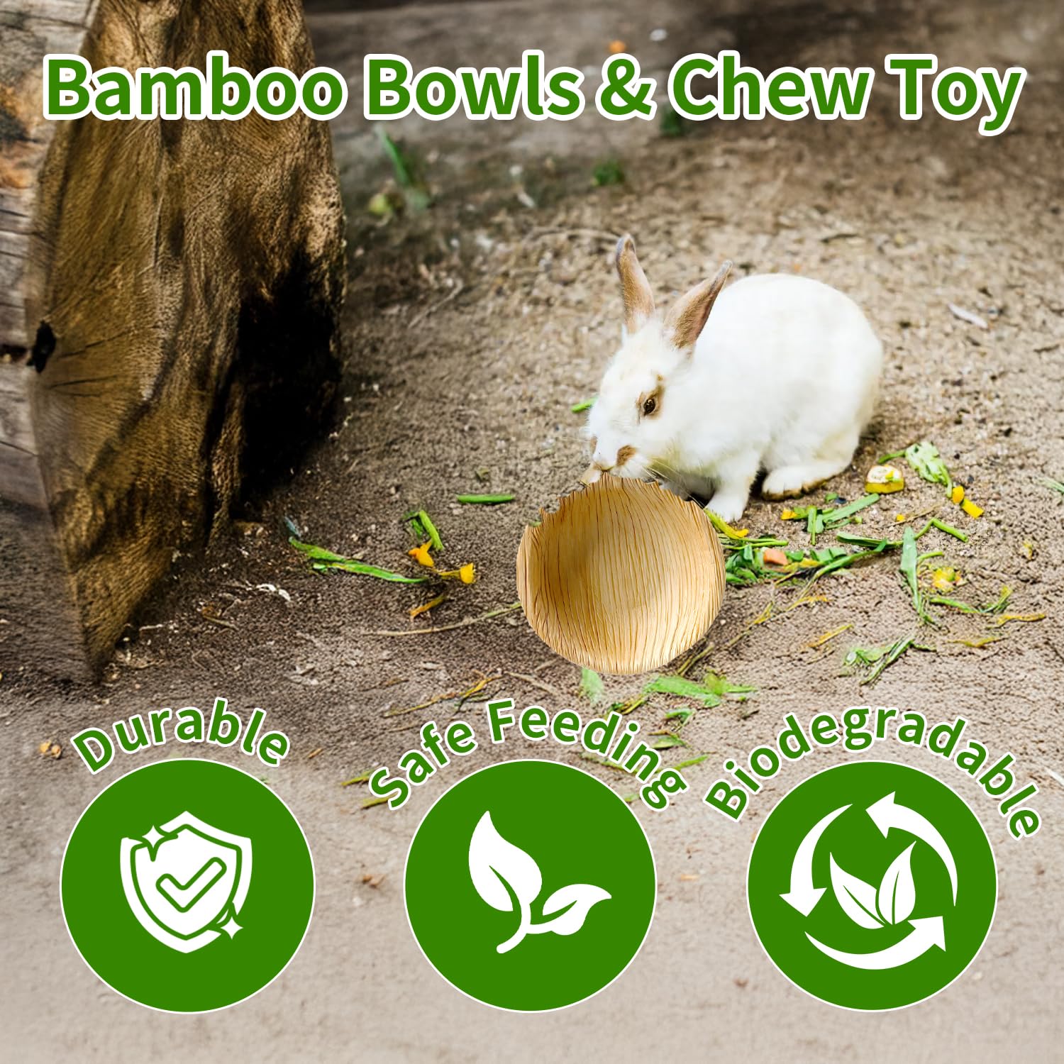 Jiaxix 4-inch diameter bowls ideal for small pets.