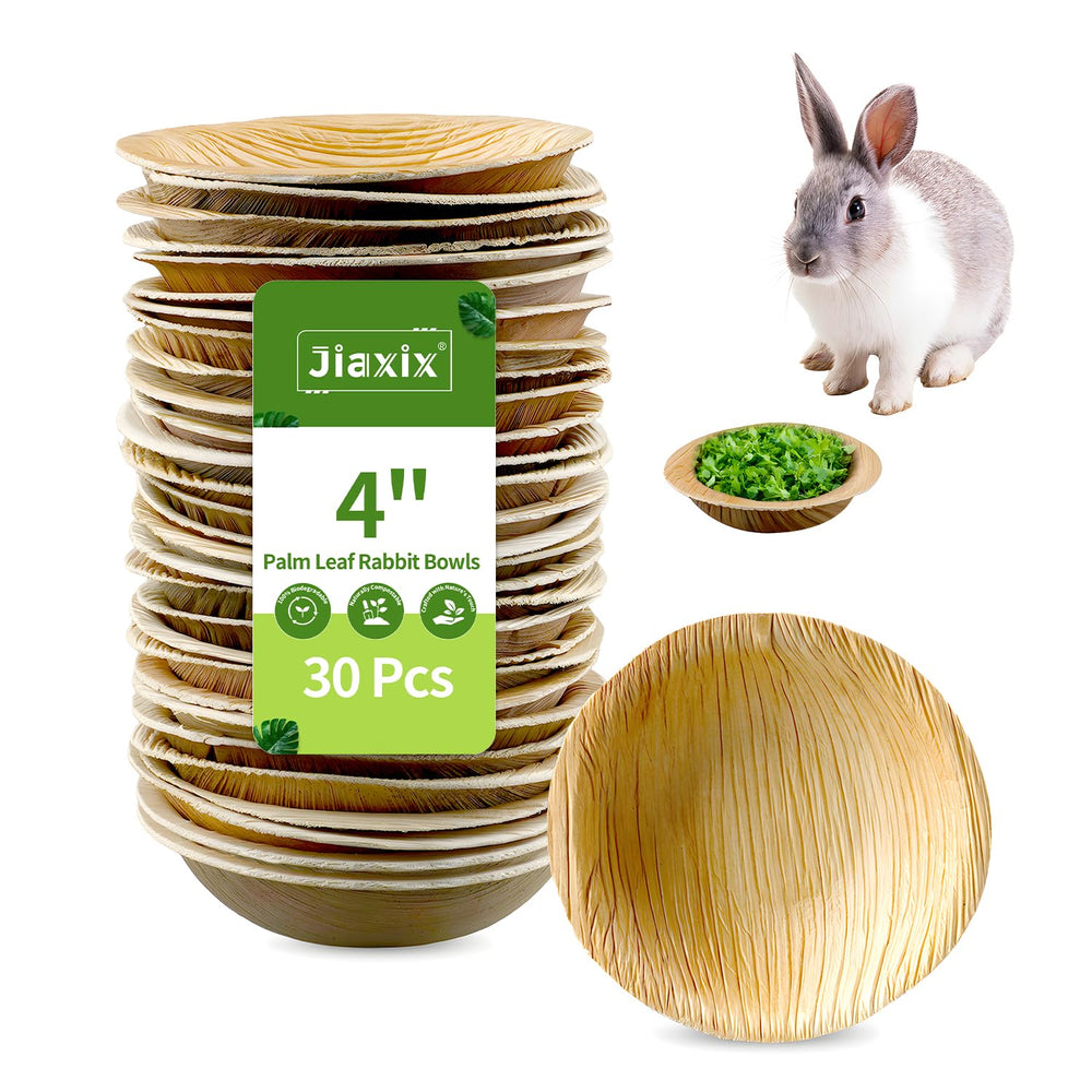 Jiaxix palm leaf bowls set showcases natural texture for eco-friendly feeding.