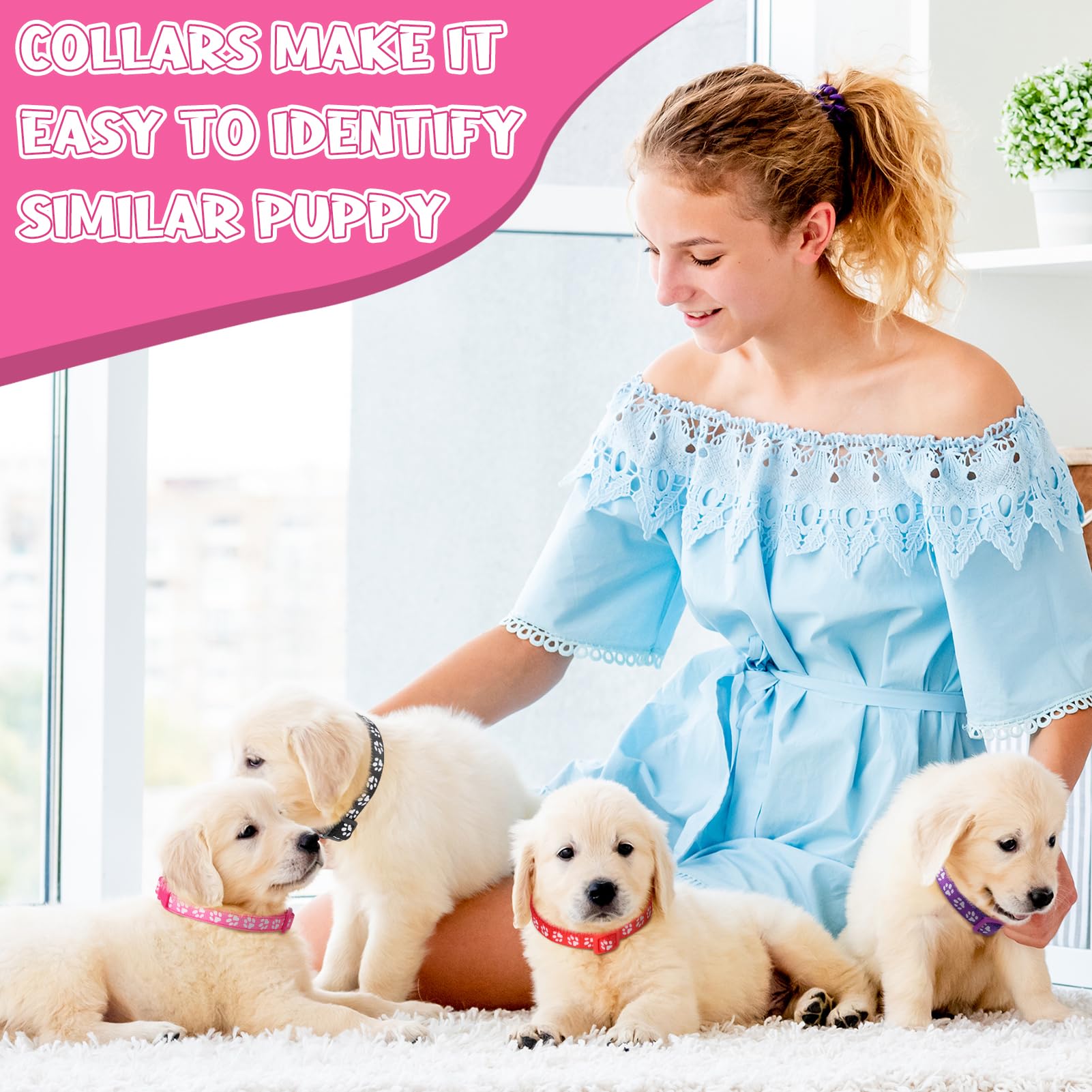 JieyueJewelry puppy ID collar for identification during outings