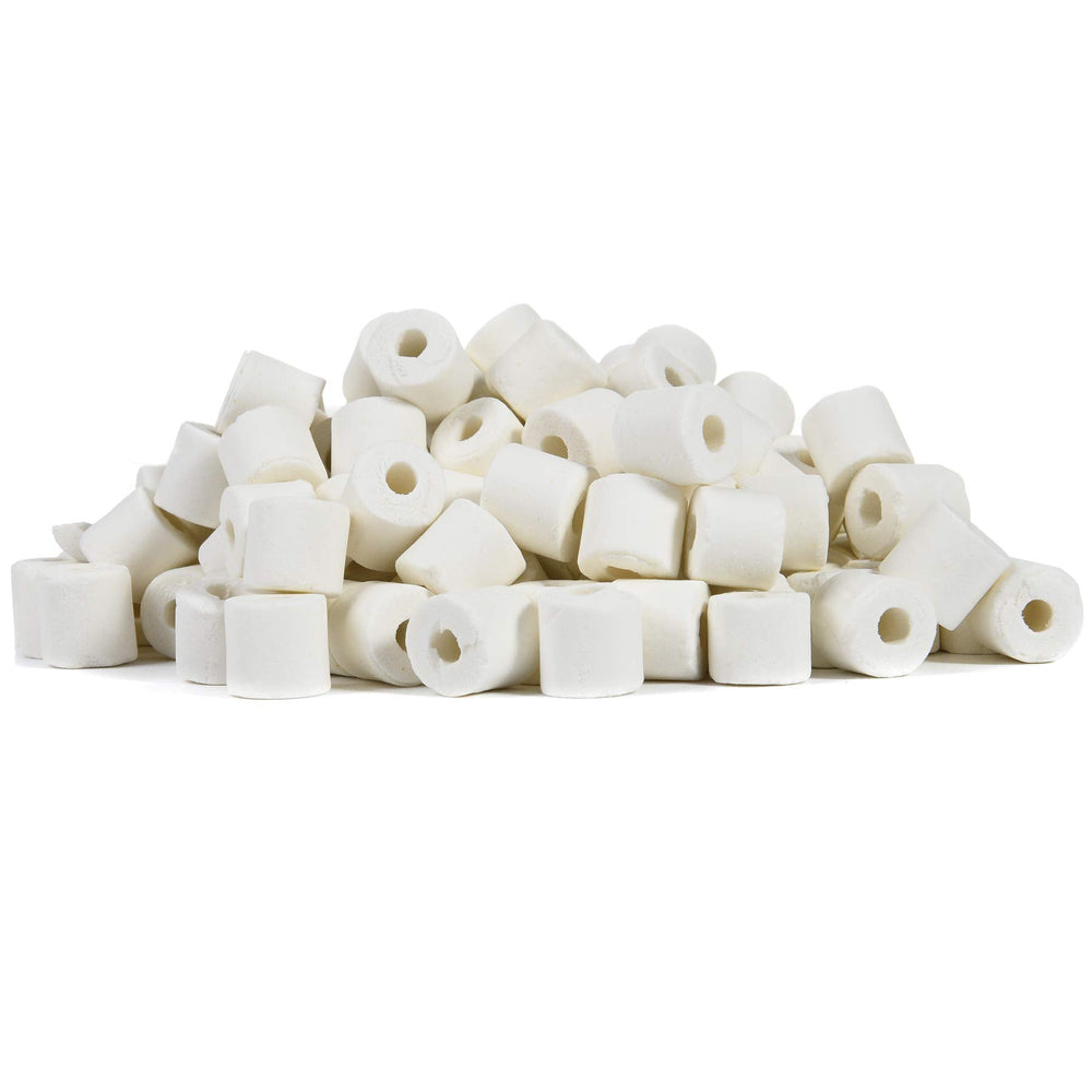 JIH bio ceramic rings on filter bag, enhances water contact time in both fresh and saltwater.