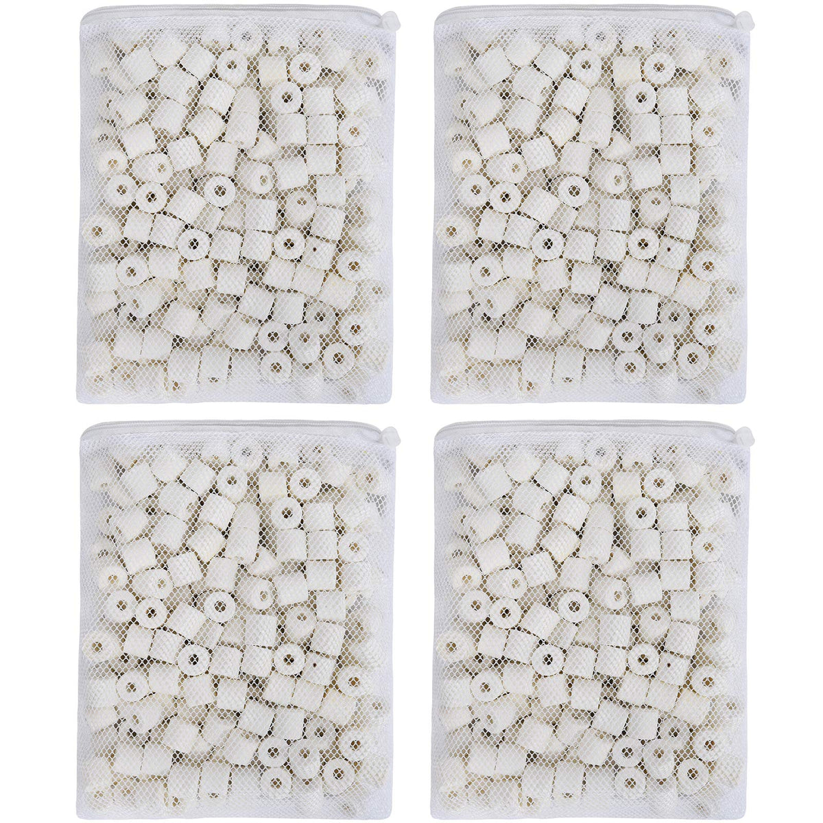 JIH bio ceramic rings pack ready for pond canister filters, supporting biofiltration.
