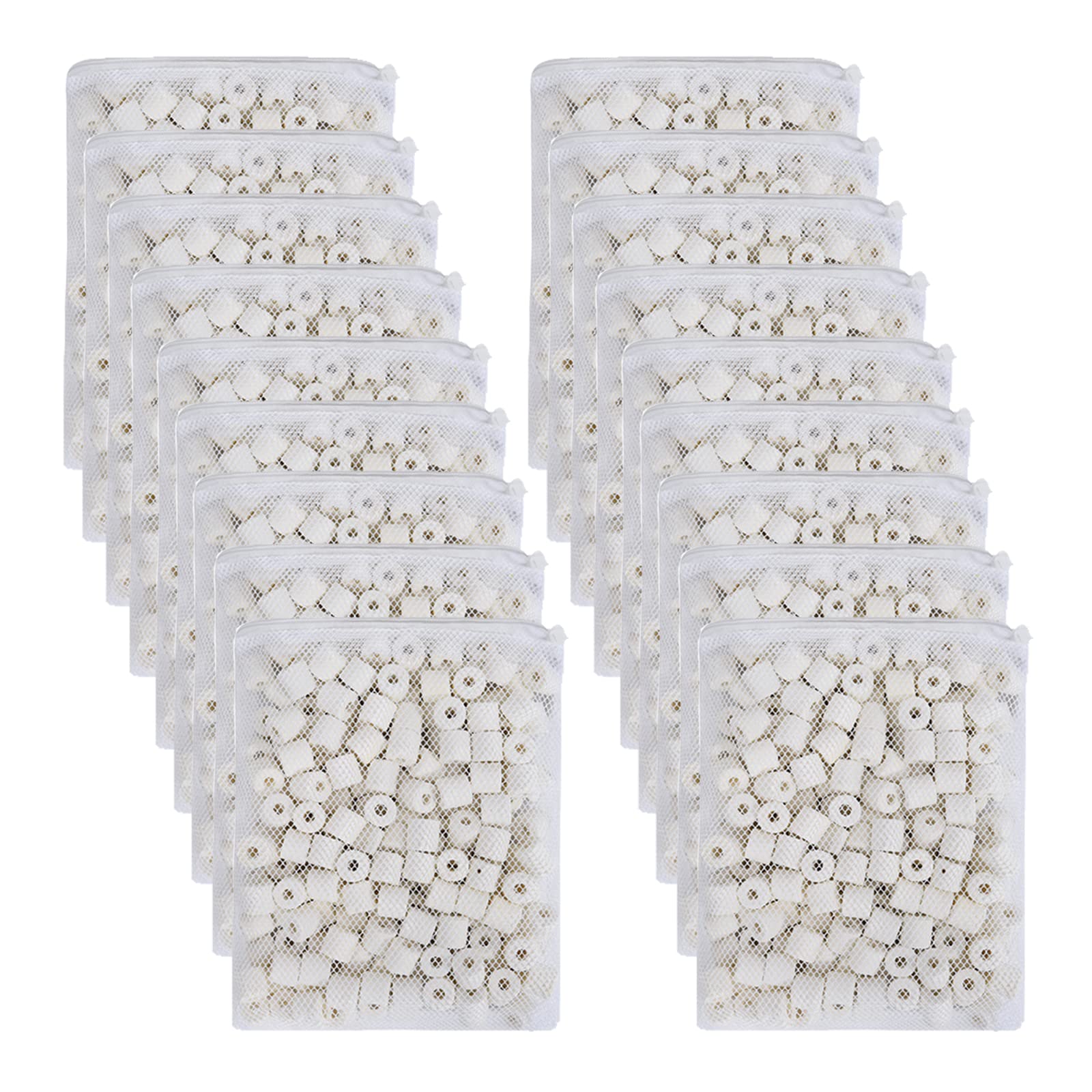 Jihaqua bio ceramic rings with porous design enhancing contact time in filters