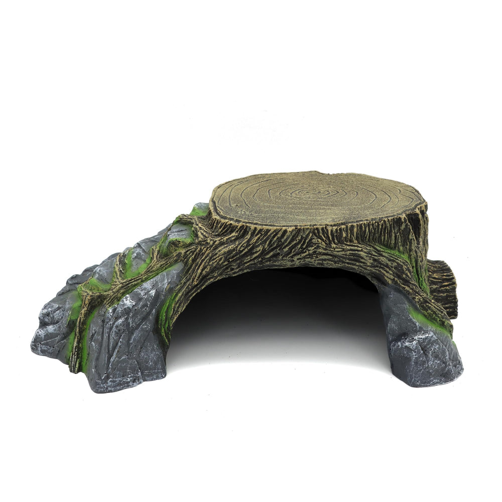 Jihaqua Extra Large Resin Hideout multi-use habitat decor for reptiles, amphibians, or fish tanks.