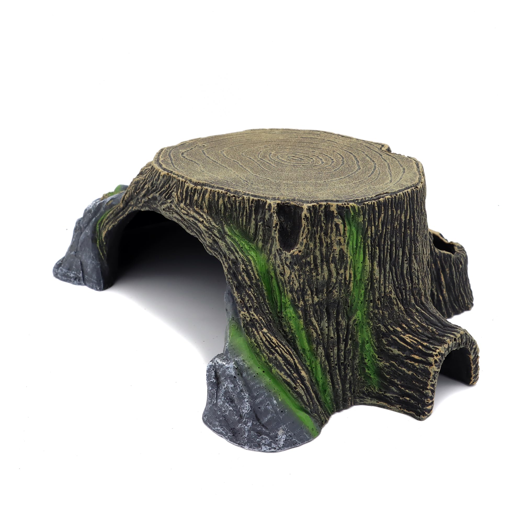 Jihaqua Extra Large Resin Hideout stable design, built to resist tipping by larger reptiles.