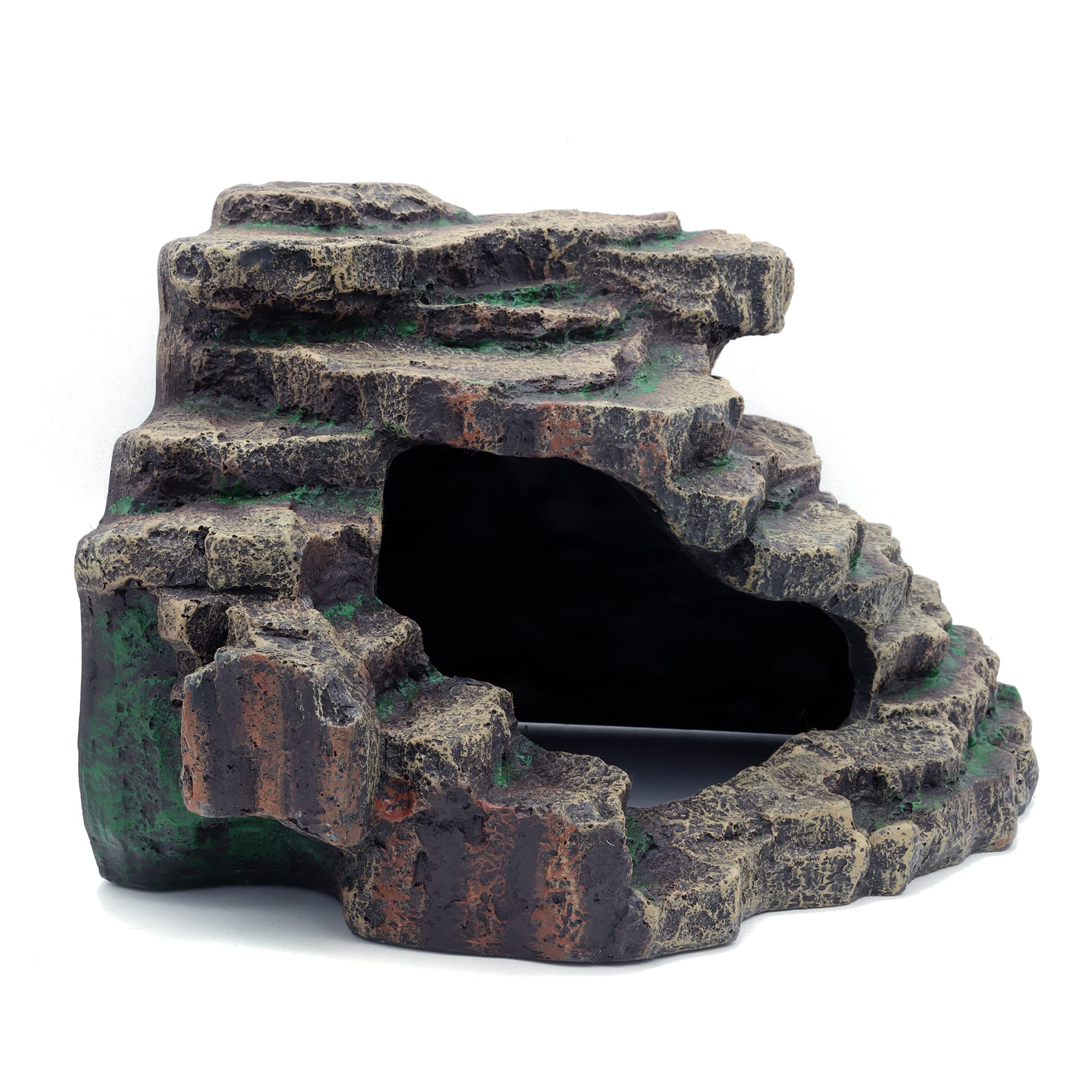JIHAQUA Natural rock habitat enhances realism and offers a private retreat.