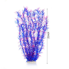 JIHAQUA two-piece purple décor plant enhances underwater aesthetics with easy placement