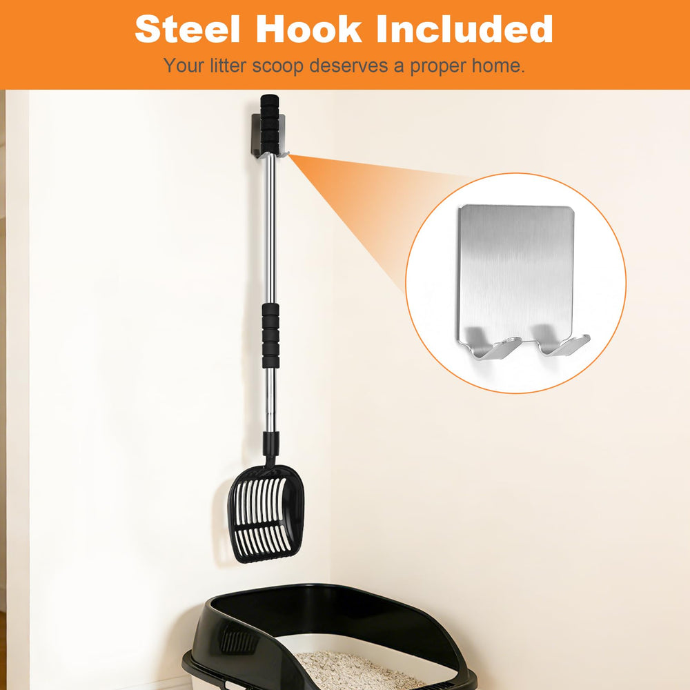 Jiimee cat litter scoop rinses clean easily and stays fresh between uses