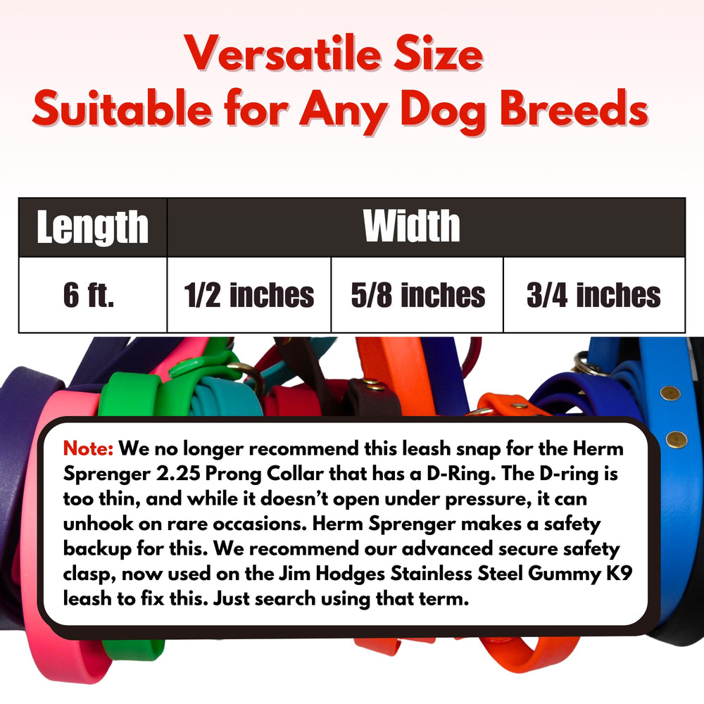 Hand grip with built-in handle O ring on Gummy K9 leash