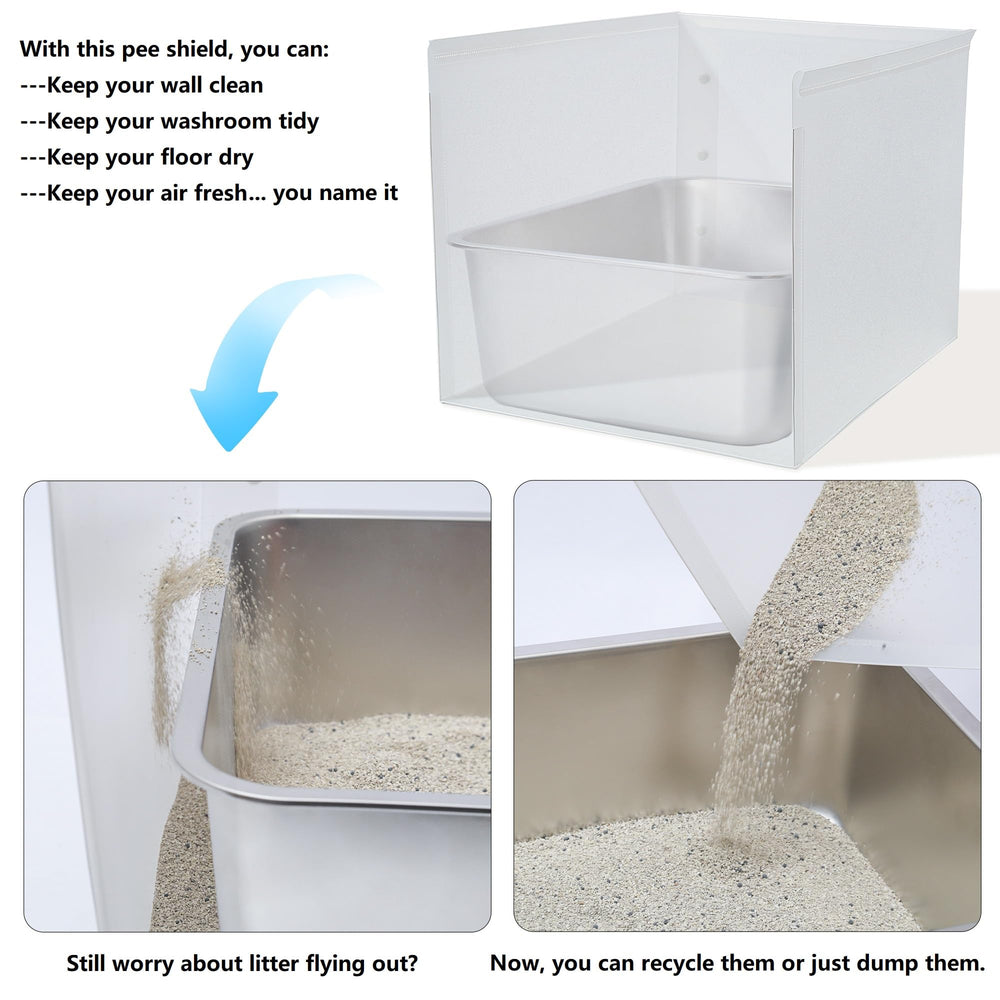 JIMEIQI foldable litter shield easy to transport and store between uses.