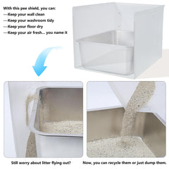 JIMEIQI foldable litter shield easy to transport and store between uses.