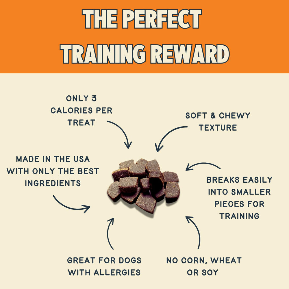 Jiminy's cricket training treats in action as a portable reward