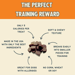 Jiminy's cricket training treats in action as a portable reward