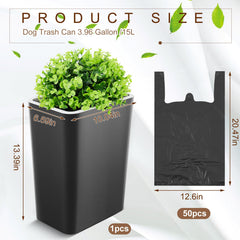 Lid of Jingmore dog poop trash can with button and snap ring for easy disposal