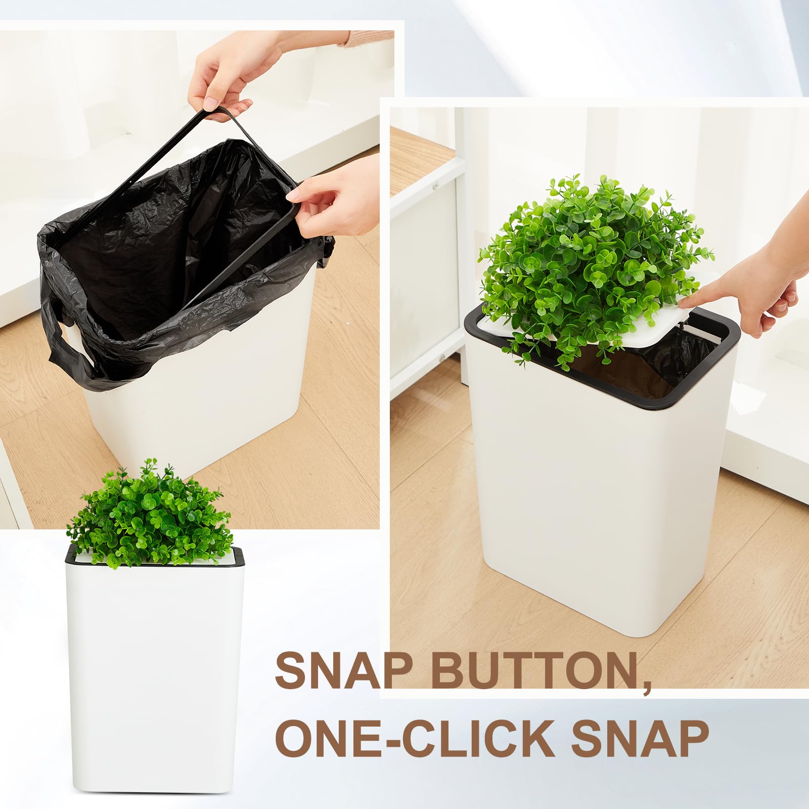 Jingmore fake grass insert adds decorative touch to outdoor waste storage.