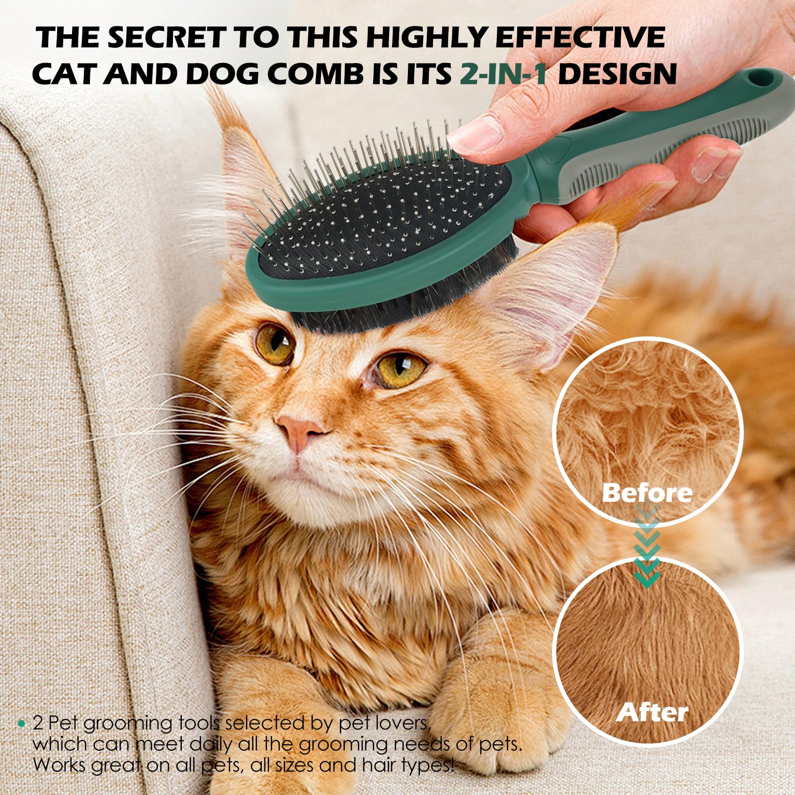 JingSoft ergonomic non-slip handle ensures comfortable grip during extended grooming