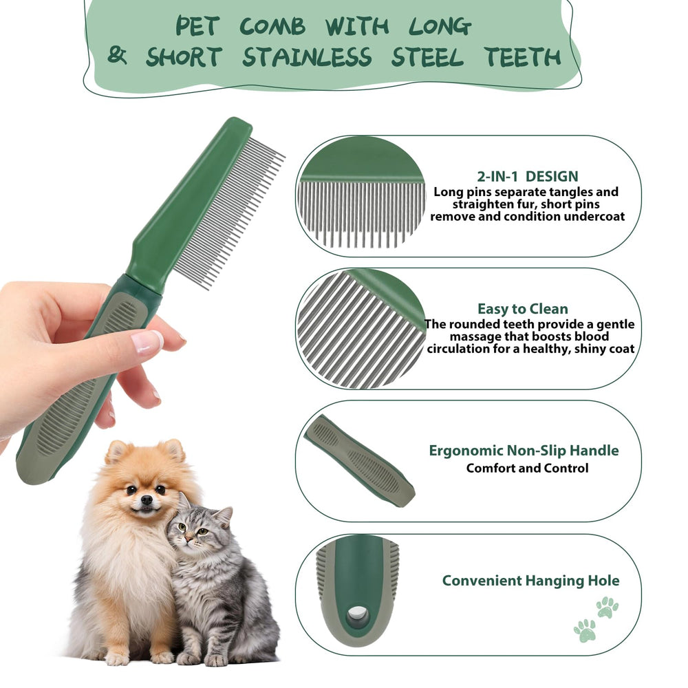 JingSoft long and short teeth design helps untangle and refresh undercoat