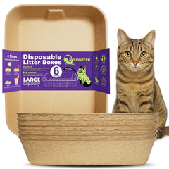 JINVOGREEN disposable litter box for quick, mess-free cleanup on the go.
