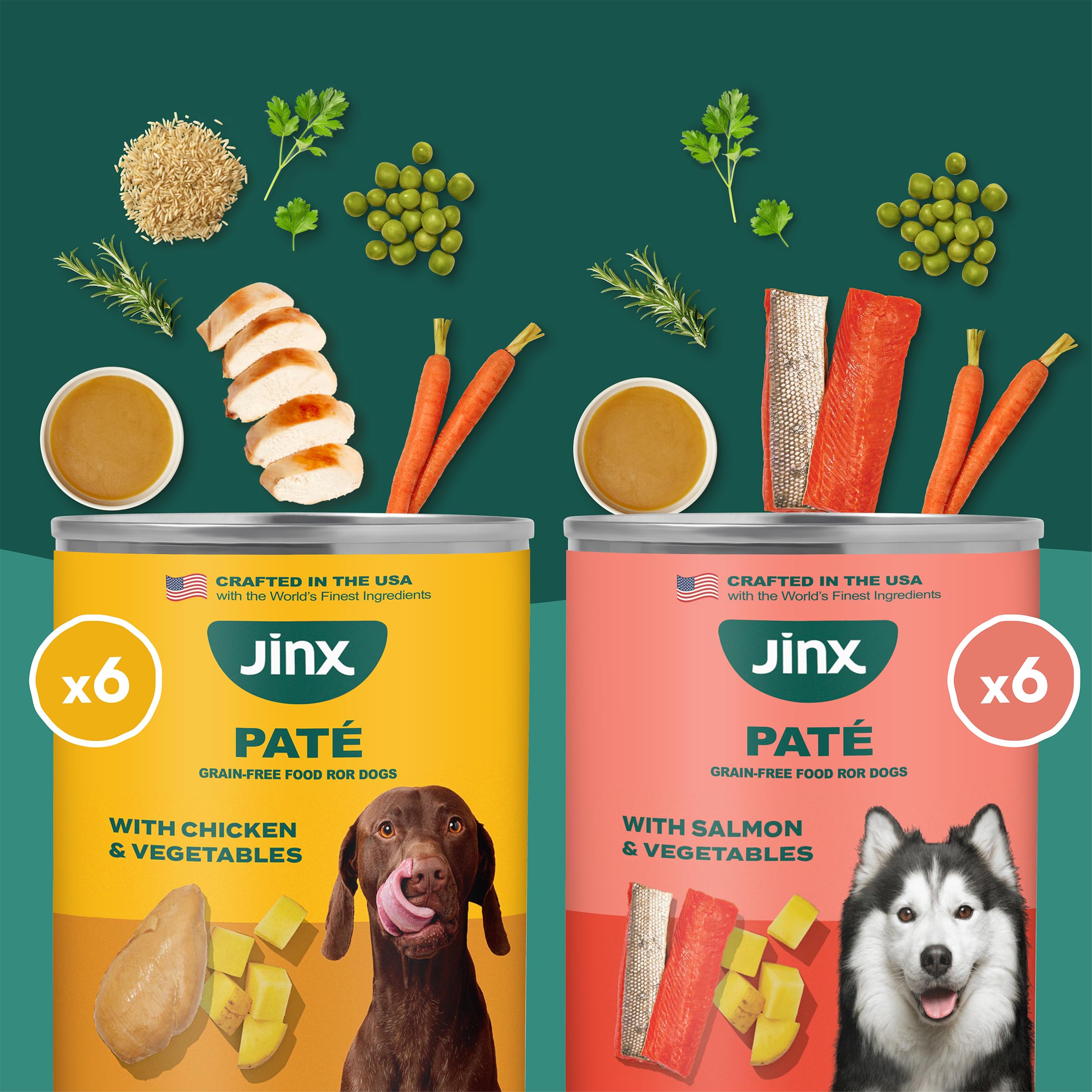 Jinx ingredients image of potatoes, pumpkin, blueberries highlights vitamin-rich mix