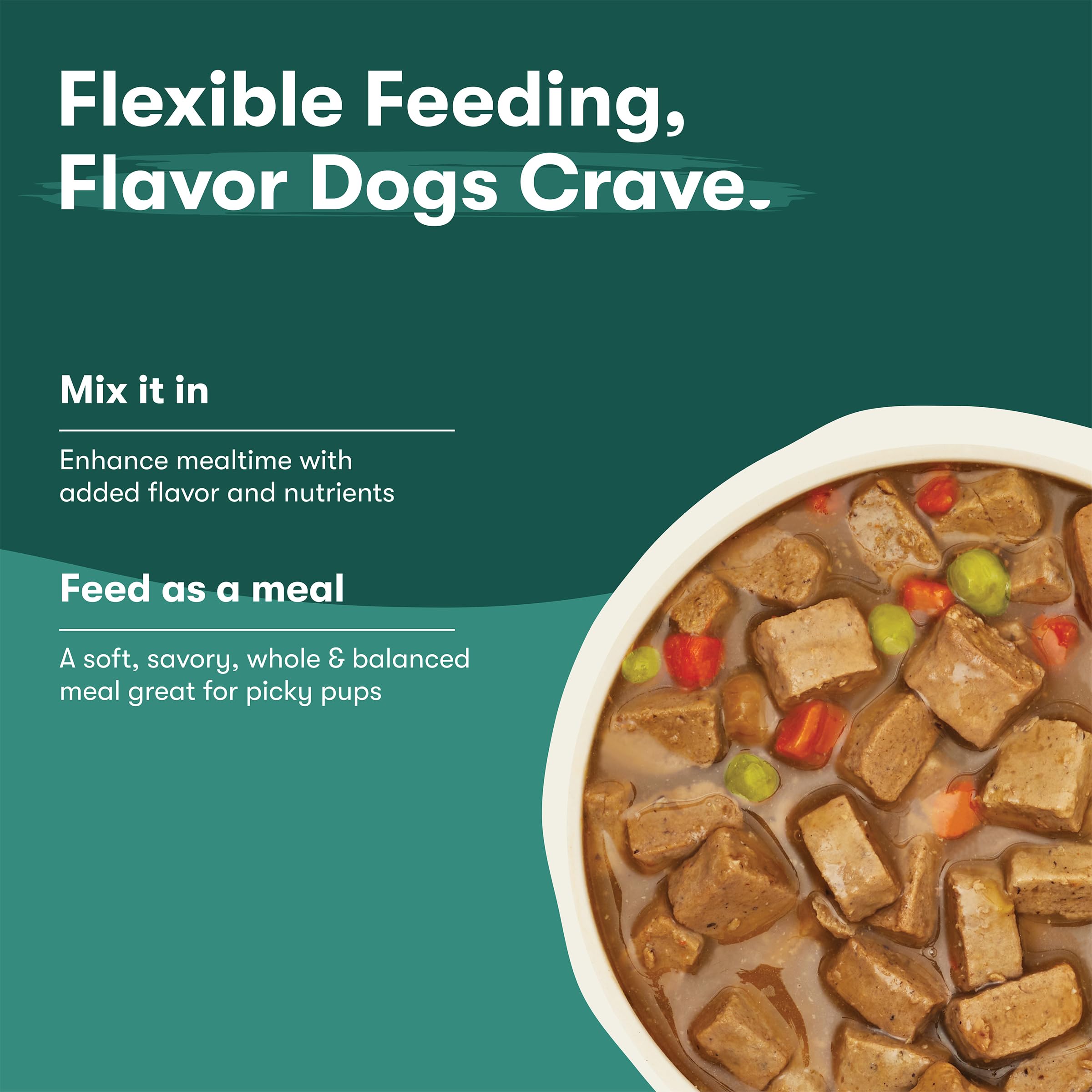 Jinx no-fillers ingredient list shows corn, wheat, and soy-free recipe.