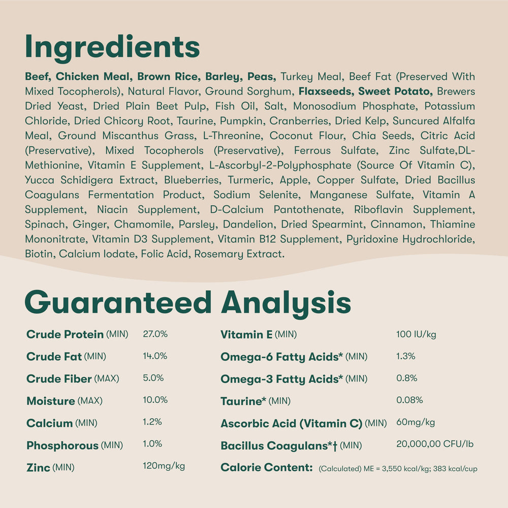 Jinx Premium Dry Dog Food USA-made seal emphasizes clean ingredients.