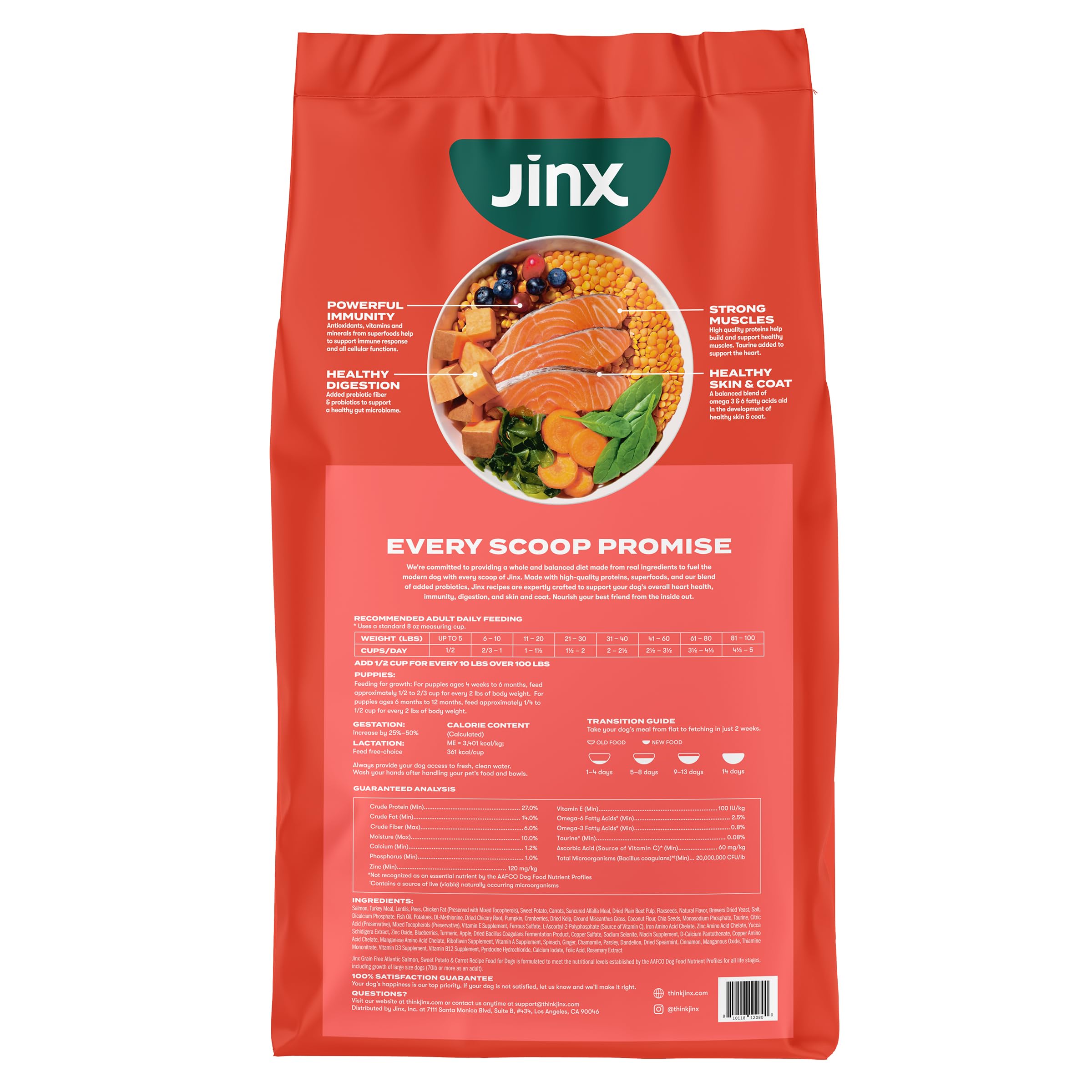 Jinx grain-free kibble with superfoods—immune support in every bite.