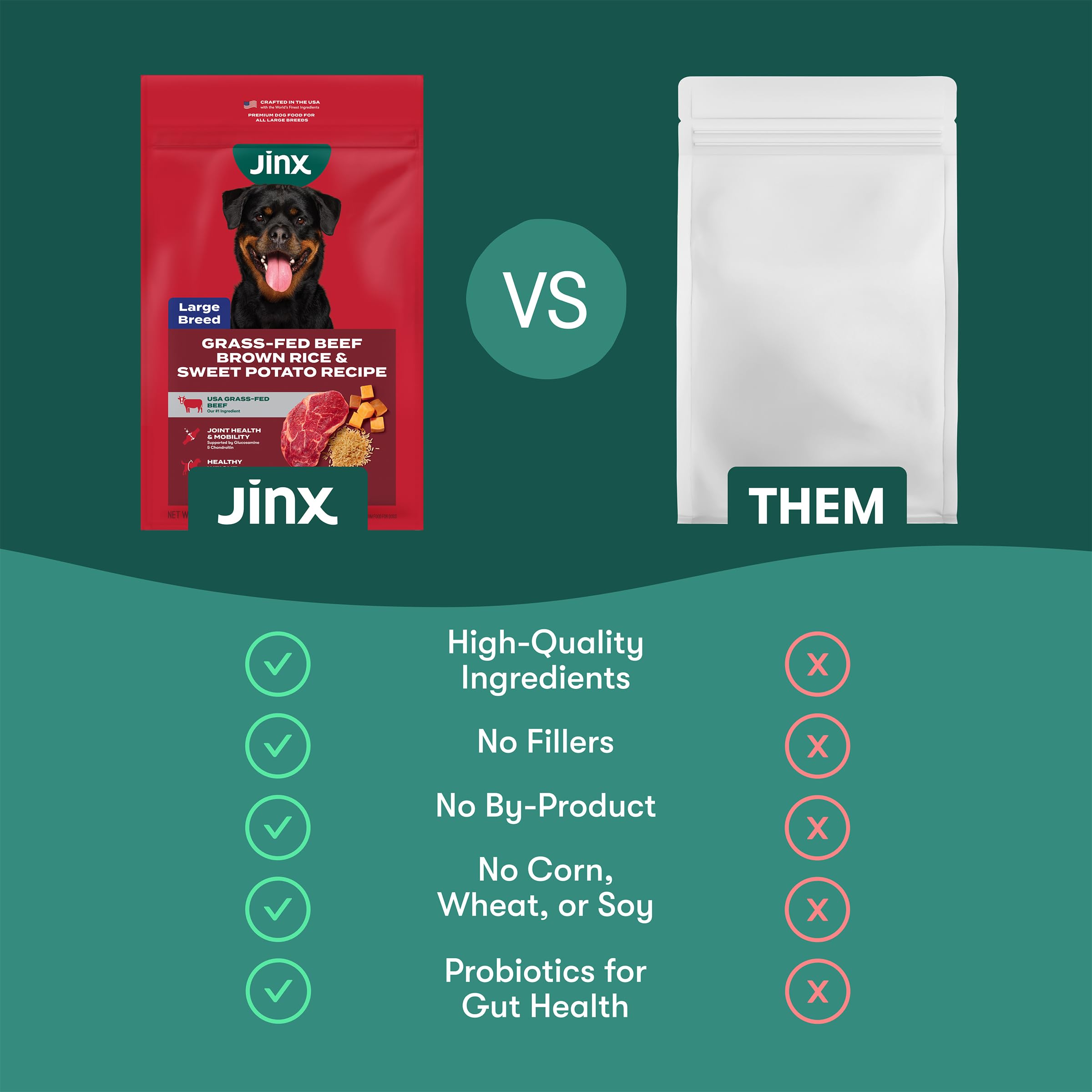 Jinx joint health icon indicating glucosamine and chondroitin support