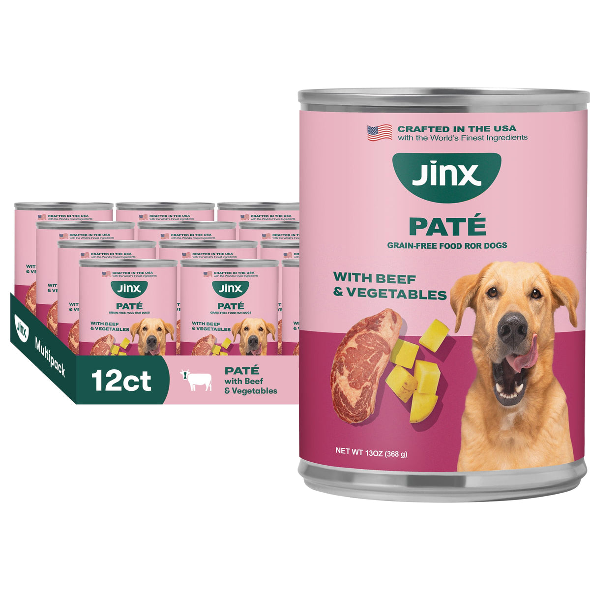 Jinx Premium Beef Pate: serving as a hearty meal or topper for all life stages