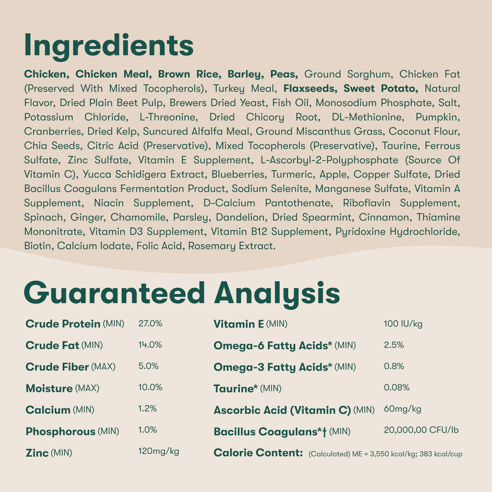 Jinx whole diet features Real Chicken as the first ingredient