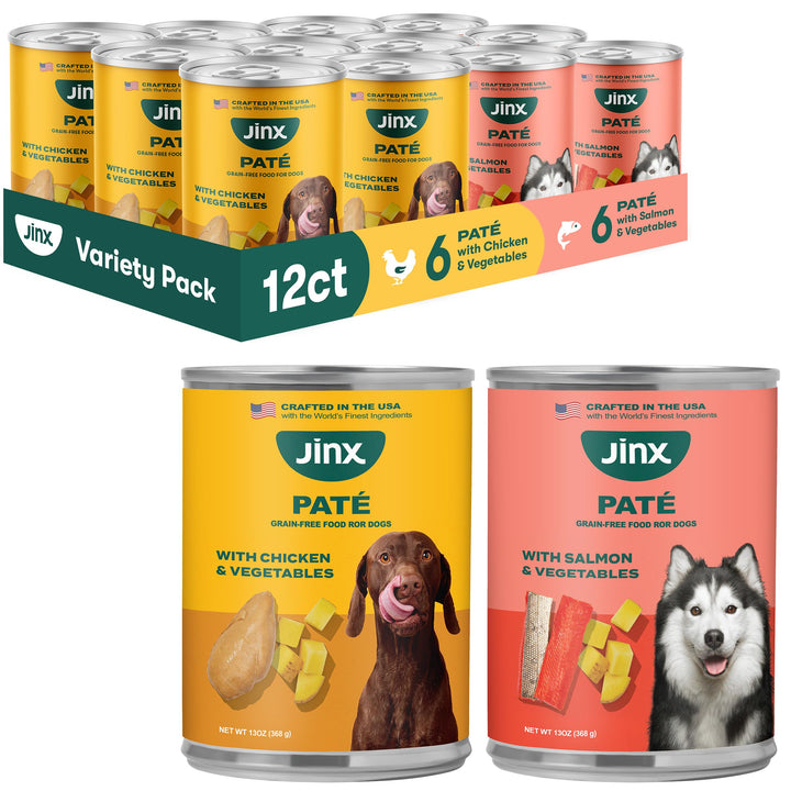 Jinx Salmon Pate can close-up showing rich texture for a flavorful meal