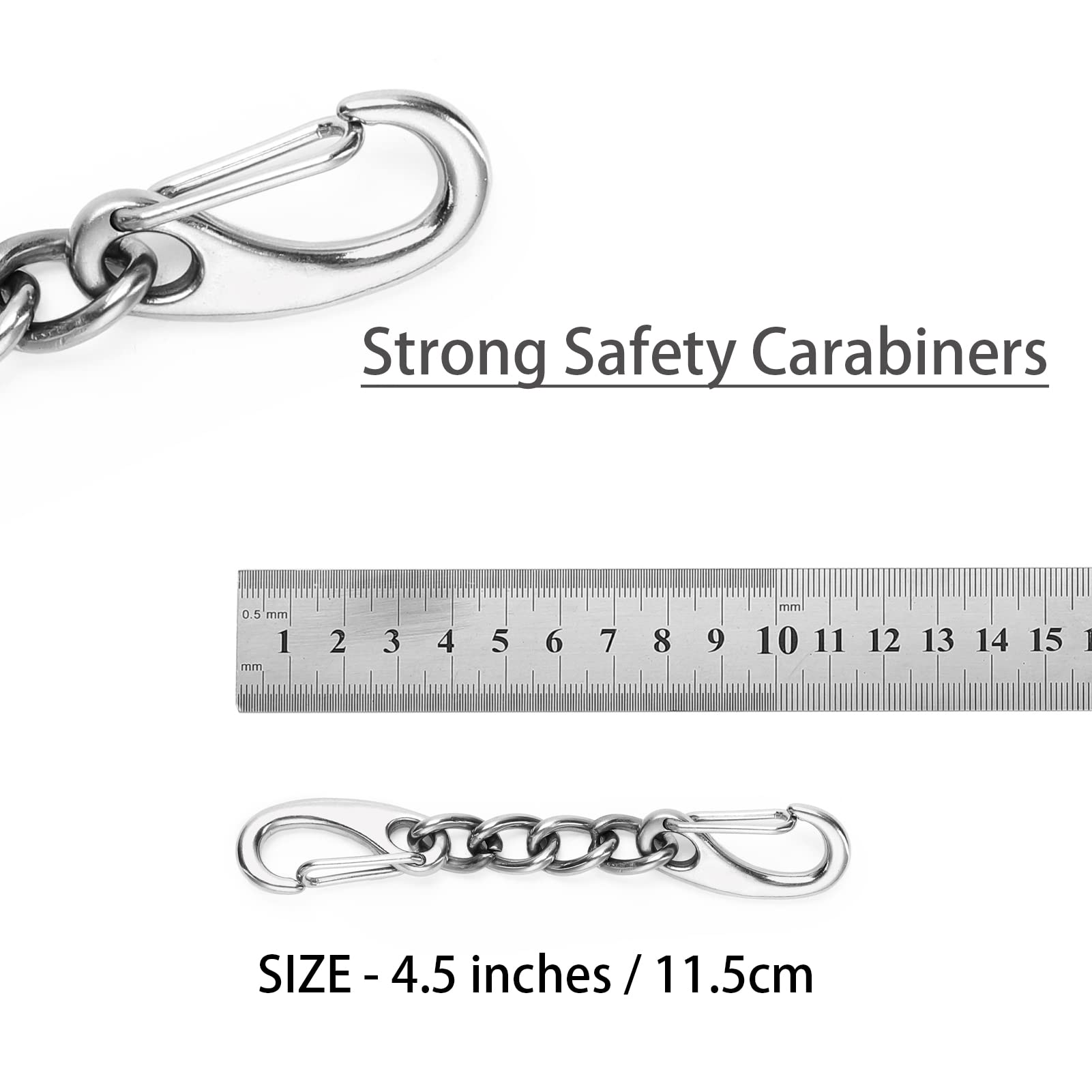 JIPIMON backup connector for flat, martingale, pinch, and prong collars.