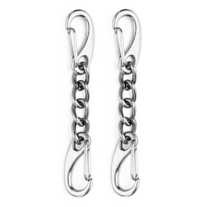 JIPIMON metal dog collar safety clip two-pack, secure connection for collars.