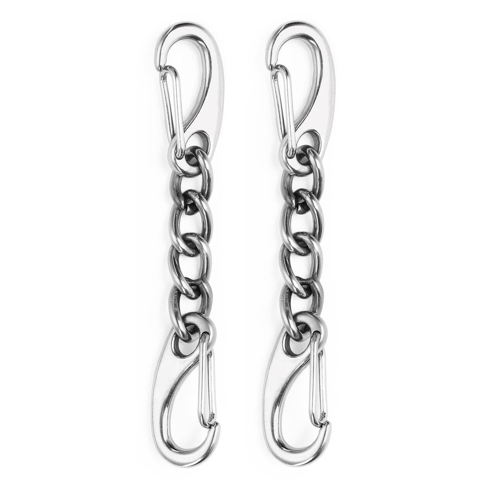 JIPIMON metal dog collar safety clip two-pack, secure connection for collars.