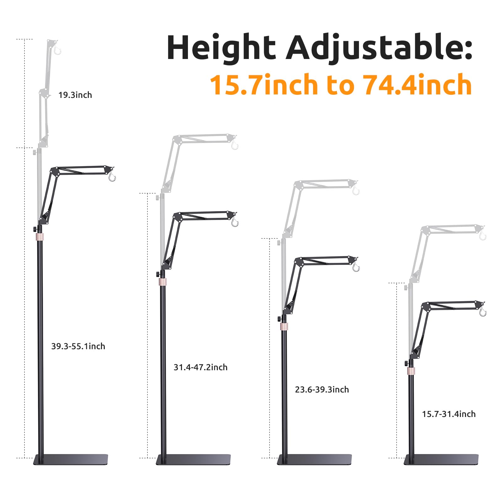 JIRVY heat lamp holder rotates 360 degrees for precise lighting