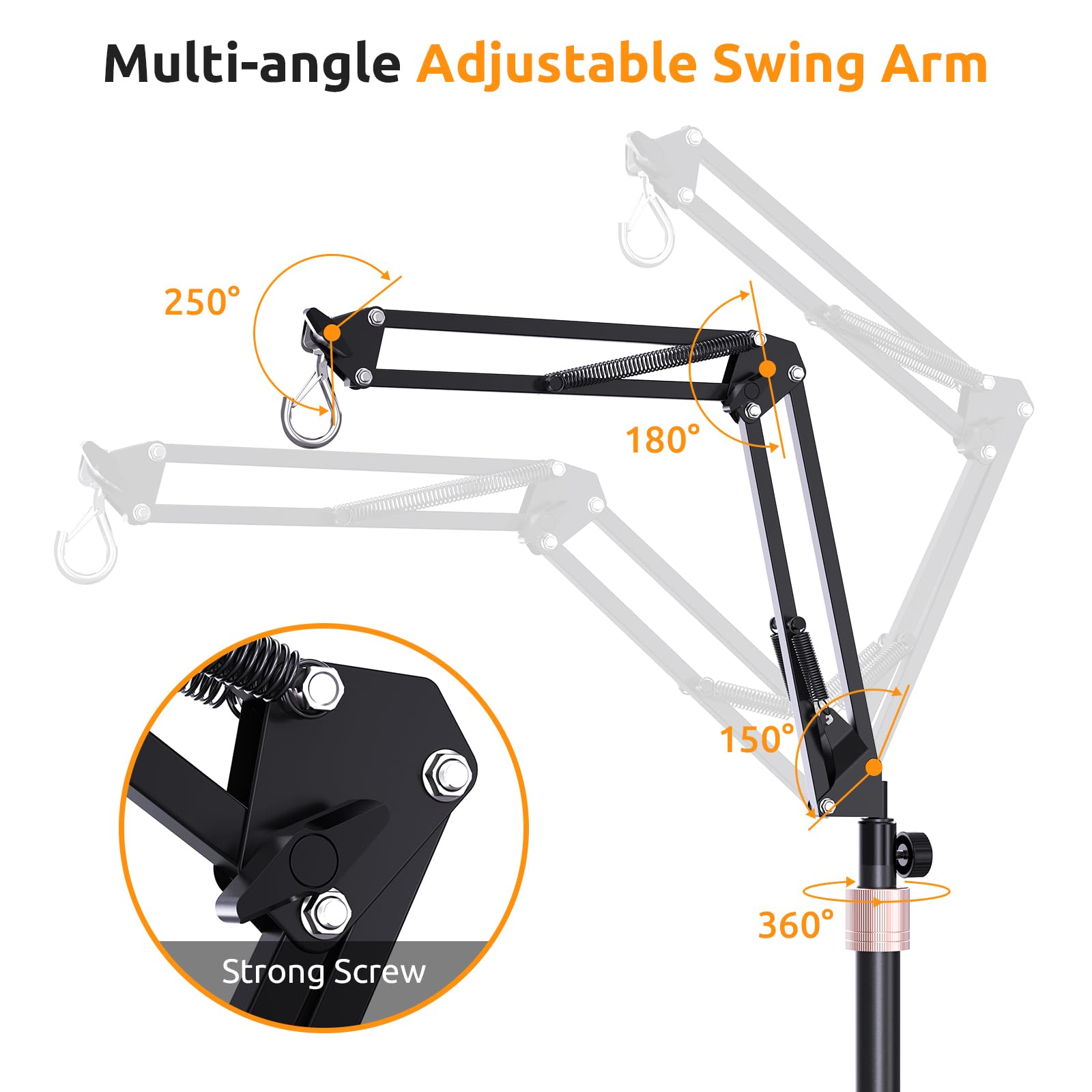 JIRVY stable base and sturdy rod support for lamps