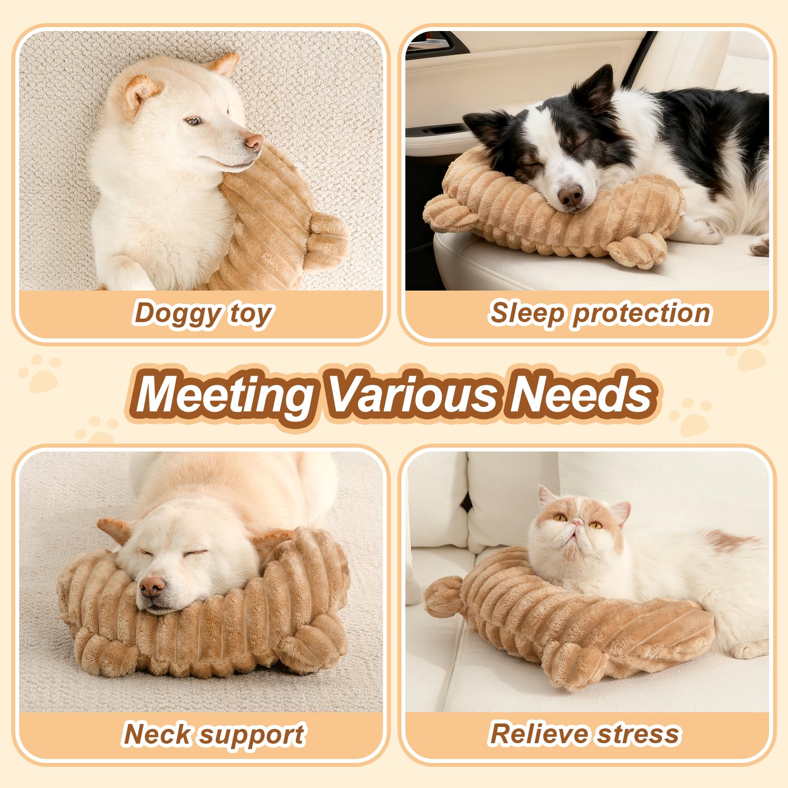 Jiupety bear-ear design helps dogs breathe smoothly and feel calm.