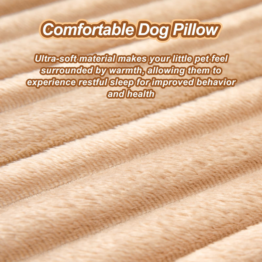 Jiupety dog calming pillow close-up material emphasizes plush fabric.