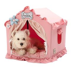 Jiupety indoor dog house frame offers sturdy space for small pets.