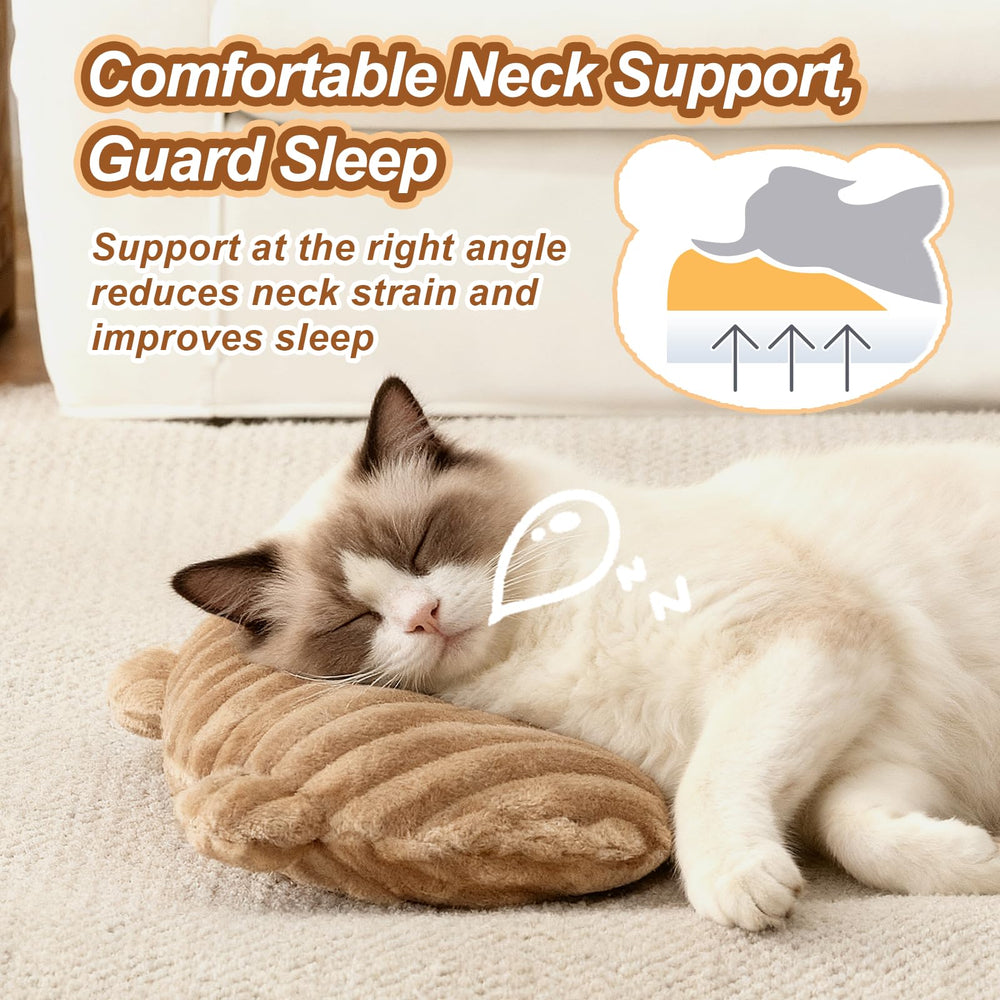 Jiupety orthopedic dog pillow with bear ears for calm lounging.