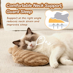 Jiupety orthopedic dog pillow with bear ears for calm lounging.